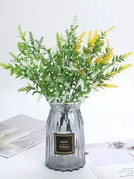 10 упаковок искусственных растений, кустов лаванды, не выцветает, искусственная пластиковая лаванда для сада, крыльца, фермерского дома, патио, офиса, свадьбы, внутреннее и наружное украшение фуксия