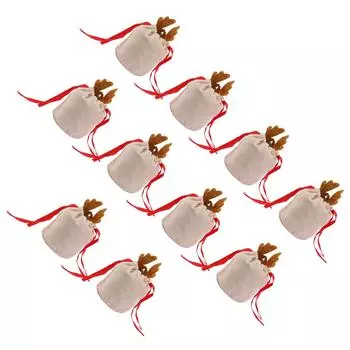 10 упаковок/лот рождественские конфеты-мешки в виде кролика, мягкий бархат для легкой шнуровки и удобного хранения, бархатные сумки