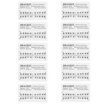 10 упаковок металлических зубных зубов, слот 022 дюйма, 3-4-5 крючков