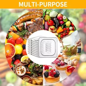 10 упаковок прозрачных крышек для пищевых кастрюль размером 1/6 из поликарбоната, универсальная пищевая кастрюля с ручкой Li