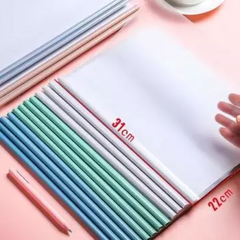 10 упаковок прозрачных обложек для отчетов с выдвижной перекладиной, прозрачные папки для файлов с презентациями резюме формата А4, органайзер, переплет