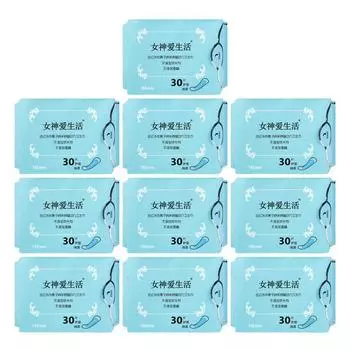 10 упаковок женских гигиенических салфеток из аниона, гигиенические салфетки из хлопка, женские гигиенические тампоны, женские гигиенические прокладки, прокладки Love Menstrual Pads CHINA зелёный