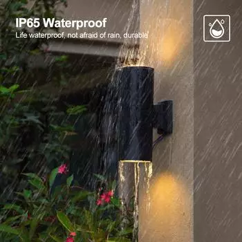 10 Вт/20 Вт/36 Вт COB вверх-вниз двухголовый настенный светильник уличные бра водонепроницаемые IP65 светодиодные настенные светильники для крыльца скандинавский цилиндрический светильник для балкона 6W теплый белый