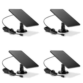 10 Вт 5 В водонепроницаемая солнечная панель 2 в 1 для зарядки IP-камеры видеонаблюдения (черный)