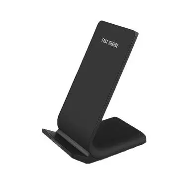 10 Вт Беспроводная Быстрая Зарядка Кронштейн для Мобильного Телефона Вертикальный Зарядный Кронштейн Черный