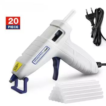 10 Вт проводной термоклеевой пистолет с 20 клеевыми стержнями для использования в искусстве и ремеслах, рождественских украшениях/подарках EU
