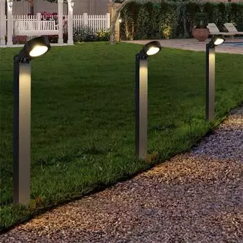 10 Вт уличный ландшафтный светильник для дорожек, газонный светильник IP54, водонепроницаемый светодиодный светильник COB, лампа AC85-265V, садовые уличные столбики Warm White 3000K