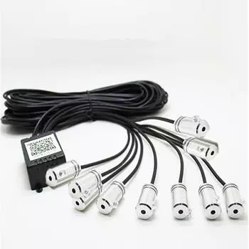 10 в 1 RGB LED Неоновая EL волоконно-оптическая лента для салона автомобиля Атмосферная лампа