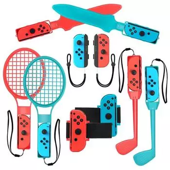 10 в 1 Switch Sports Accessories Bundle для Nintendo Switch Oled Game Sports Accessories Kit с клюшками для гольфа Клюшки для гольфа