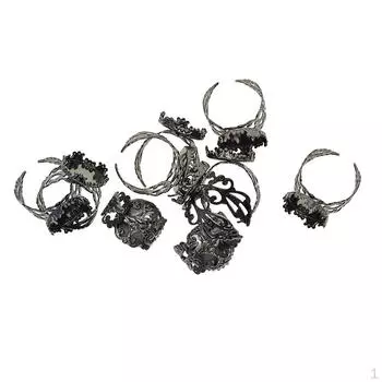 10 винтажных филигранных колпачков для лотков с безелями Bronze