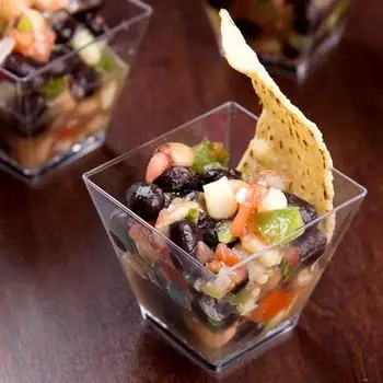 10 X 2 унции квадратных мини-стаканчиков для десерта с ложками, прозрачный пластиковый стаканчик для закусок парфе для дегустации десертов на вечеринке