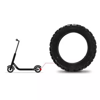 10 x 3,0 шина для электрического скутера Прочная взрывозащищенная бескамерная сплошная шина Нескользящая внедорожная шина чёрный