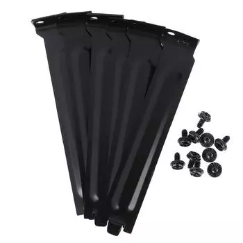 10 X Черный кронштейн для крышки слота корпуса PCI с винтами, заглушка