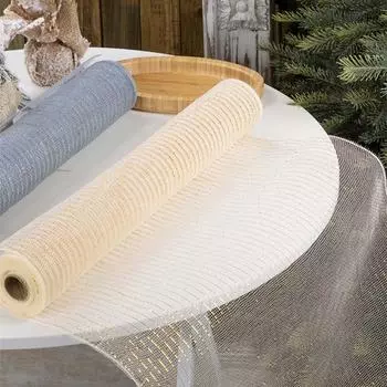 10 Yards Christmas Tree Mesh Ribbon Glitter Gift Wrapping Packing Ribbon Wreath Ribbon Wedding S шампанского