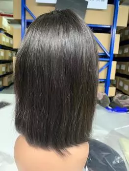 10A натуральные черные парики с кружевной застежкой 4*4