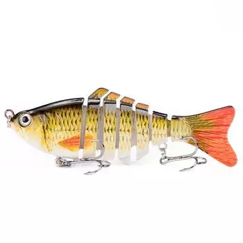 10cm Fishing Lure 7 Segment Hard Bait New Bionic Swimming Bait For All Kinds Of Fish A
