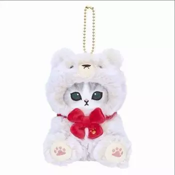 10cm Kawaii Mofusand Anime Hobby Limited Edition Bear Series Cosplay White Bear Cartoon Plush Doll Pendant Bag Pendant