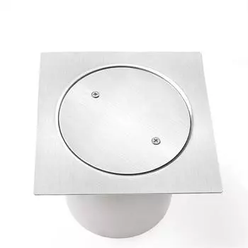 10cm Outdoor Balcony Floor Drain Stainless Steel Drainage Roof Cover Rain Pipe Cap Square Straight Drop Displacement Floor Drain