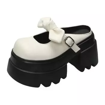 10CM Spring Summer Women s Sneakers High Platform Butterfly-Knot Casual Shoes Thick Sole Heels Walking Slippers Zapatos Mujer 34