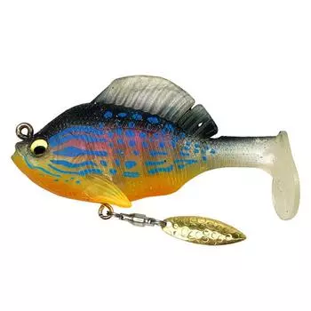 10g/6cm Soft Fishing Lures 3D Eyes T Tail Swimbaits 360 Degree Rotating Top Water Fishing Lures for Freshwater Saltwater 10g/6cm