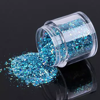10 г/коробка, блестящая пудра для ногтей золотого и серебряного цвета, блестящая зеркальная пудра для ногтей SB небесно-голубой