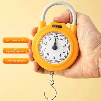10KG Digital Electronic Hanging Hook Scale with Hook Fishing Scale Portable Travel Luggage Weighing Scale Kitchen Tool жёлтый