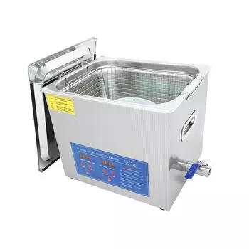 10л цифровой очиститель Профессиональная машина для чистки с подогревом и таймером для очков для часов и монет US Plug серебряный