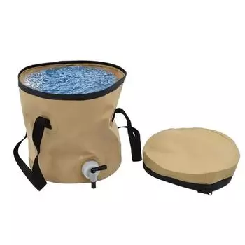 10л складное ведро для рыбалки на открытом воздухе, складной контейнер для воды для кемпинга с краном, ведро для хранения воды для кемпинга, пешего туризма, восхождения 10L