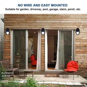 10LED на солнечной энергии для использования вне помещений IP65 водонепроницаемый настенный светильник сад двор уличный фонарь чёрный