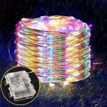 10m100 Лампы 8-Функциональные Уличные Водонепроницаемые Солнечные Декоративные Лампы Светодиодные 1 ШТ.