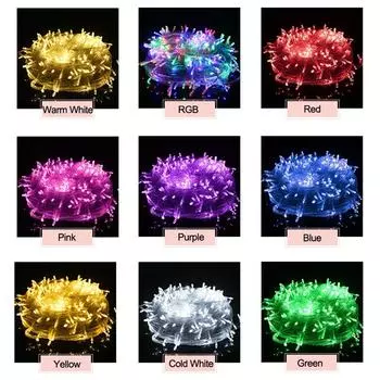 10M 100LEDs светодиодная гирлянда AC 220V 110V гирлянда лампы водонепроницаемые наружные гирлянды вечеринка праздник Рождество свадьба украшение 10M EU Plug