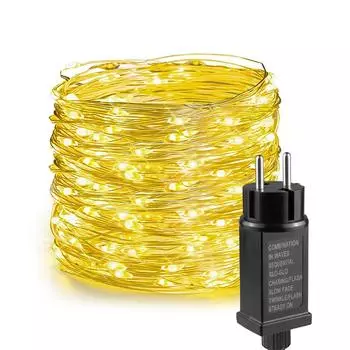 10M-100M светодиодная гирлянда из медной проволоки, гирлянда, гирлянда, водонепроницаемая, для улицы, сада, вечеринки, свадьбы, Рождества, украшения 10M 100LEDs&US PLUG разноцветный