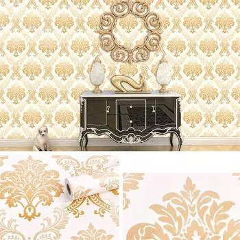 10м/20м ПВХ утолщенный европейский винтажный цветочный принт фон самоклеящиеся обои наклейки для ремонта отель домашний декор 10M