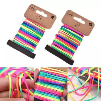 10M 2.5Mm многоцветная нить шнур плетеный браслет нить пряжа для вязания веревка