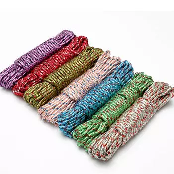 10m Clotheslines Nylon Rope Anti-slip Windproof Laundry Hanger Rack Washing Dryer Rope Line Outdoor Travel Home Garden Supplies High Quality