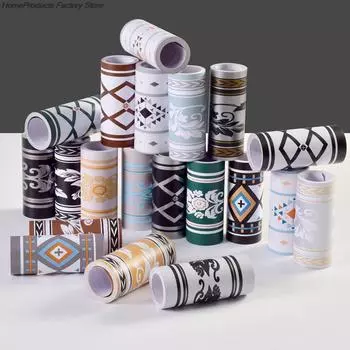 10M ПВХ водонепроницаемый пояс самоклеящийся плинтус поясной линии обои декор гостиной виниловые настенные наклейки на стену 1 Pcs