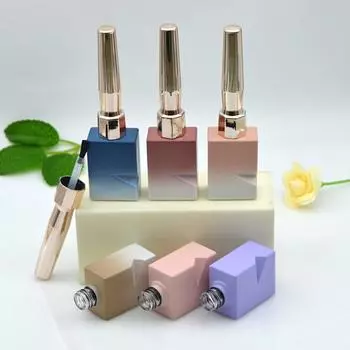 10Ml Empty Transparent Glass Nail Polish Bottle Empty With Lid Brush Cosmetic Containers Nail Glass Bottles With Brush фиолетовый