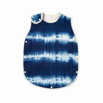 10mois BOBO Fluffy Gauze Baby Sleeper Cotton Ai Natural Indigo Border Length 58cm Newborn 3 years old 19141001 (Dimois) - (6-layer Gauze) 100% ~