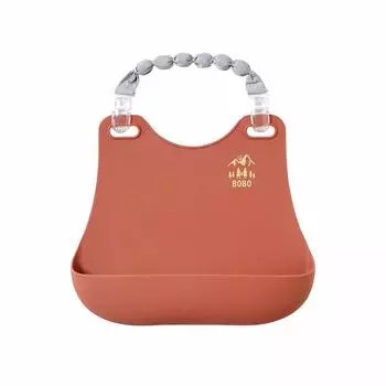 10mois BOBO Silicone Bib Terracotta 20241001 -