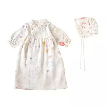 10mois Cotton Gauze Baby Dress American Zaik 80341 (Dimoi) 50-70cm (x 1)