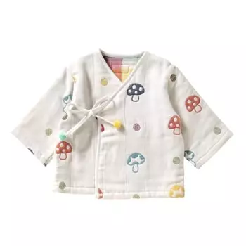 10mois dimoi - hoppetta пушистая марлевая 6-слойная марлевая ночная рубашка 100% хлопок для новорожденных ~ 3 лет шампиньон малыш