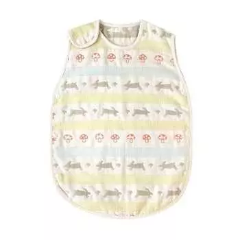 10mois dimoi - hoppetta пушистая марлевая 6-слойная детская пеленка 100% хлопок для новорожденных ~ 3 лет lapin lapin длина 58 см