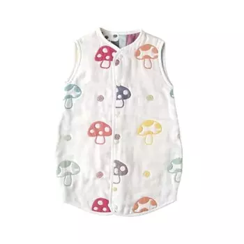 10mois dimoi - hoppetta пушистая марля 6-слойная марля 2-сторонний детский спальный мешок 100% хлопок для новорожденных и детей до 3 лет шампиньон