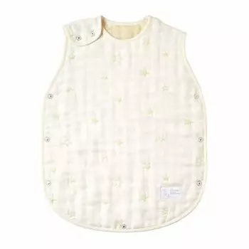 10mois dimois fukufuku gauze 6-layer gauze baby sleeper 100% cotton ecru length 58cm newborn to around 3 years old