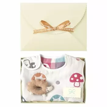 10mois dimois - подарочный набор для малышей hoppetta, пушистая марля, 6-слойная марля, детский спальный мешок, 100% хлопок, для новорожденных ~ 3 лет, длина шампиньона 58 см + погремушка