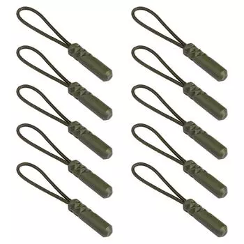 10pack Portables Zippers Pull Cord Colorful Detachable Zippers Sliders Cord Travel Essential армия зеленый