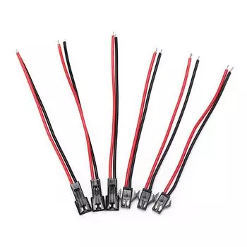 10Pairs 10Cm Long Jst Sm 2Pins Plug Male/Female Wire Connector Quick Connector 21cm