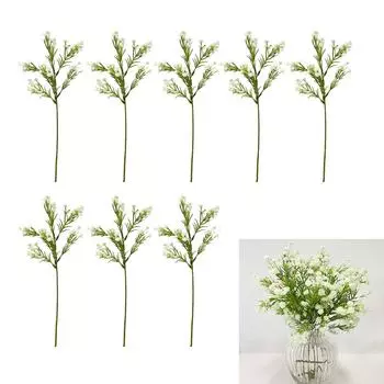 10pc Artificial Gypsophila Flowers Branch Simulated Wedding Decor Realistic Indoor Table Centerpiece for Wedding Party C