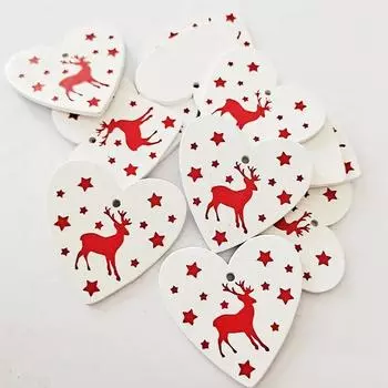 10pc Christmas New Year Natural Wood Christmas Tree Ornament DIY Wooden Hanging Pendants Snow Elk Christmas Decorations for Home