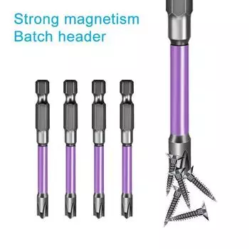 10pc Electrician Specific Hexagonal Handle Anti Slip Screwdriver 65-110mm Cross Shaped Magnetic Coil Disassembly Tool Set Hexagon handle